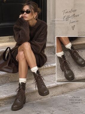 Stuart Weitzman Brown Mackenzie Lace Up Boot